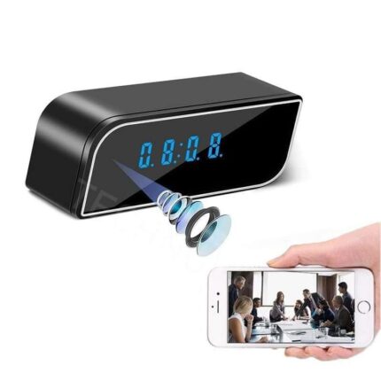 HD 1080P WiFi Spy Camera Table Clock IR Night Vision